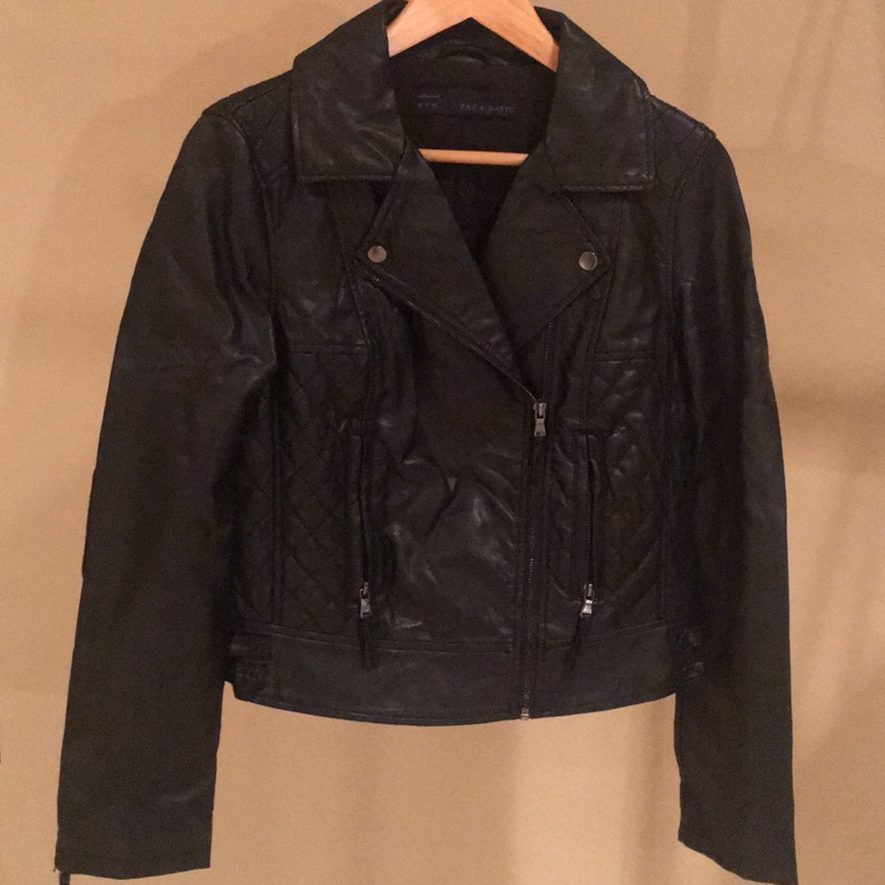 Zara faux leather jacket